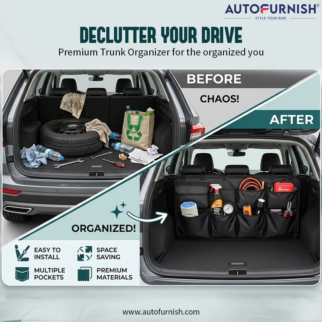 Premium Car Back Seat Storage Trunk Organizer