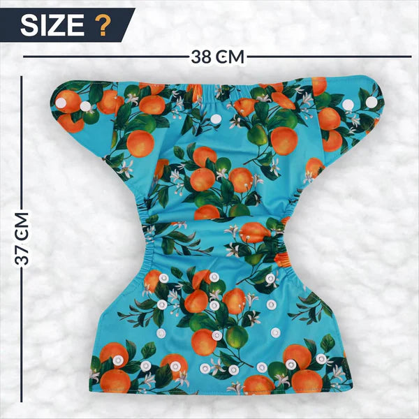 Reusable and Washable Baby Cloth Printed Diapers with Free Insert