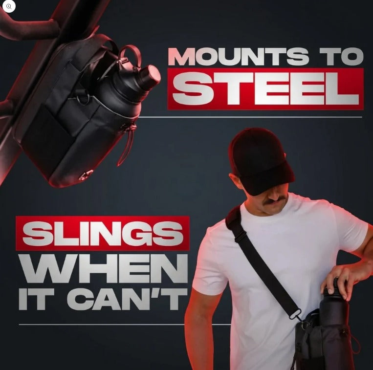 Multipurpose 4 in 1 Magnetic Sling Gym Bag with Bottle Mobile Phone and Towel Holder