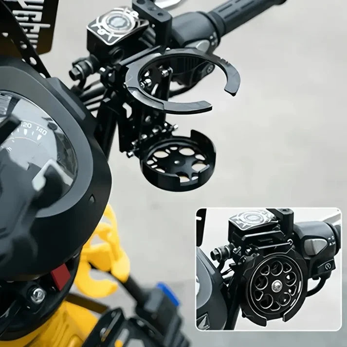 2 in 1 Foldable Metallic Cup Holder For Motorcycle and Bicycle