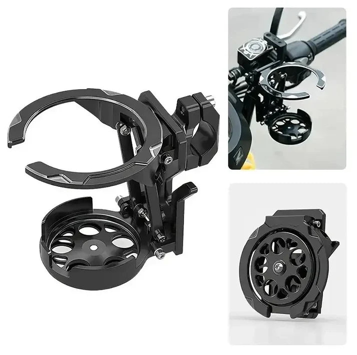 2 in 1 Foldable Metallic Cup Holder For Motorcycle and Bicycle