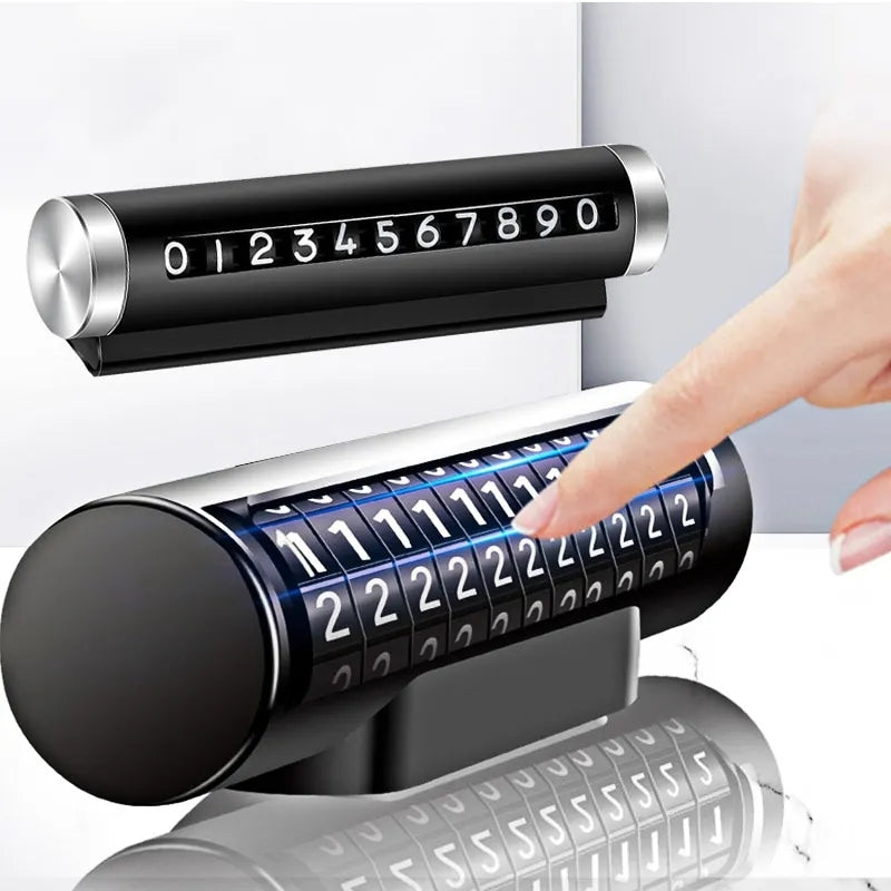 Self Adhesive Metal Car Phone Number Dashboard Display