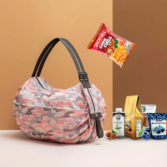 2 in 1 Space Saver Foldable Strip Tote Bag