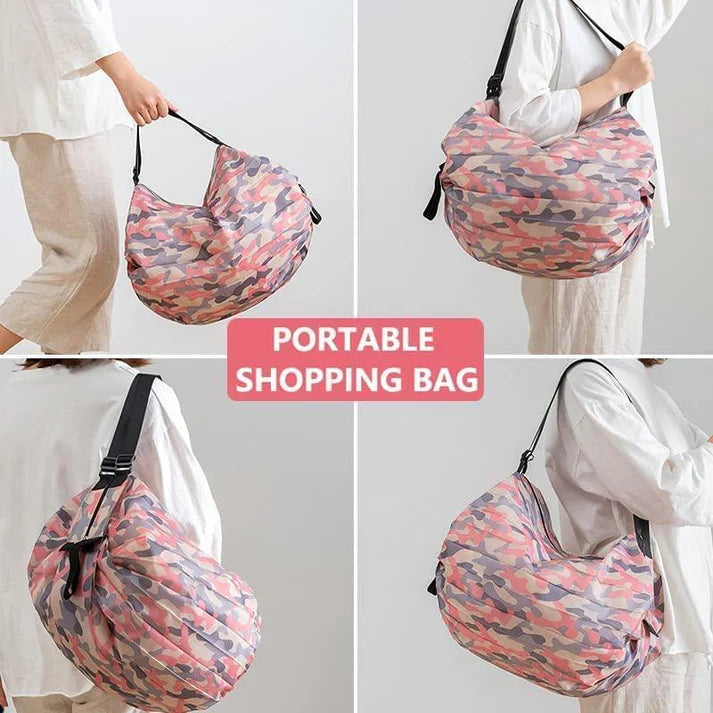 2 in 1 Space Saver Foldable Strip Tote Bag