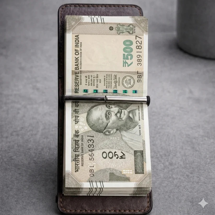 Multipurpose Premium Leather Money Clip Wallet with Card holders