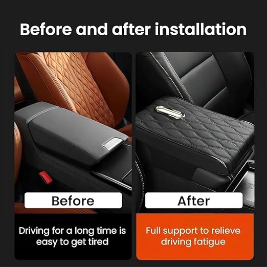 2 in 1 CAR ARMREST CONSOLE CUSHION - UNIVERSAL FIT FOR ALL CARS