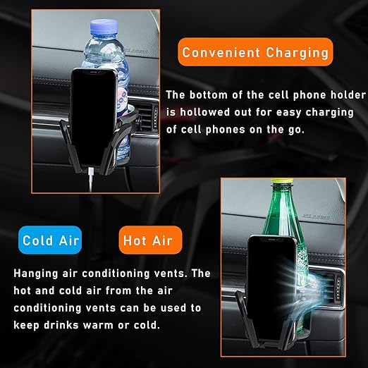 2 in 1 AC Vent Car Cup Holder (Universal Fit For All Cars)