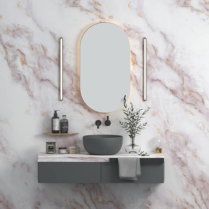 Self-Adhesive Marble Texture Vinyl Contact Paper