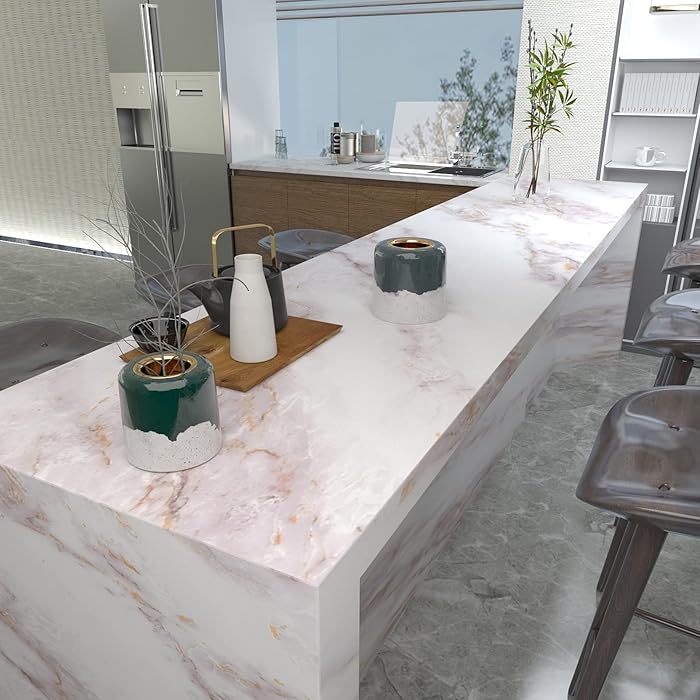 Self-Adhesive Marble Texture Vinyl Contact Paper