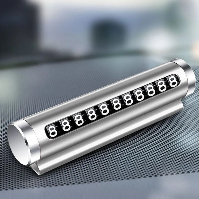Self Adhesive Metal Car Phone Number Dashboard Display