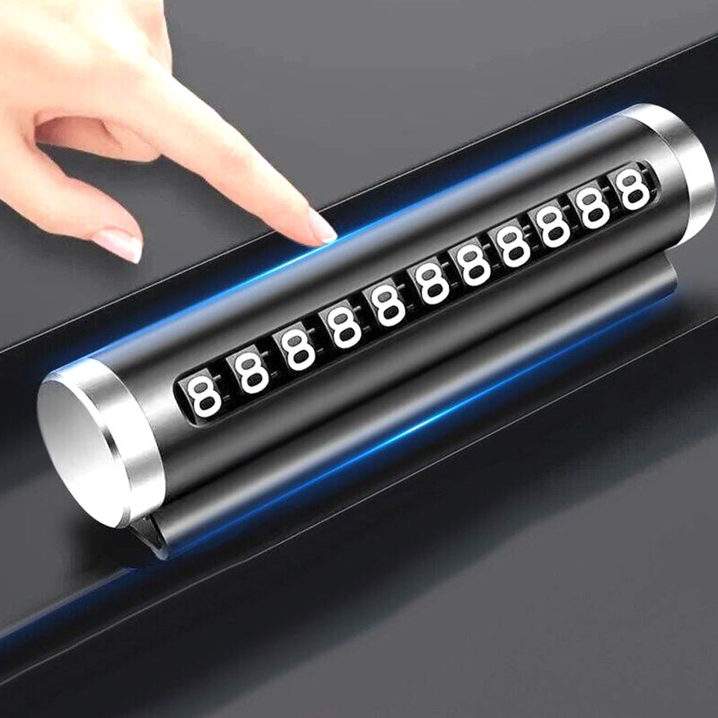 Self Adhesive Metal Car Phone Number Dashboard Display