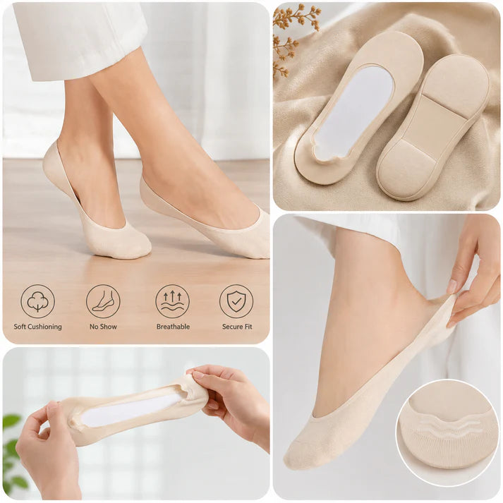 Invisible Insole Foam Cushion Socks