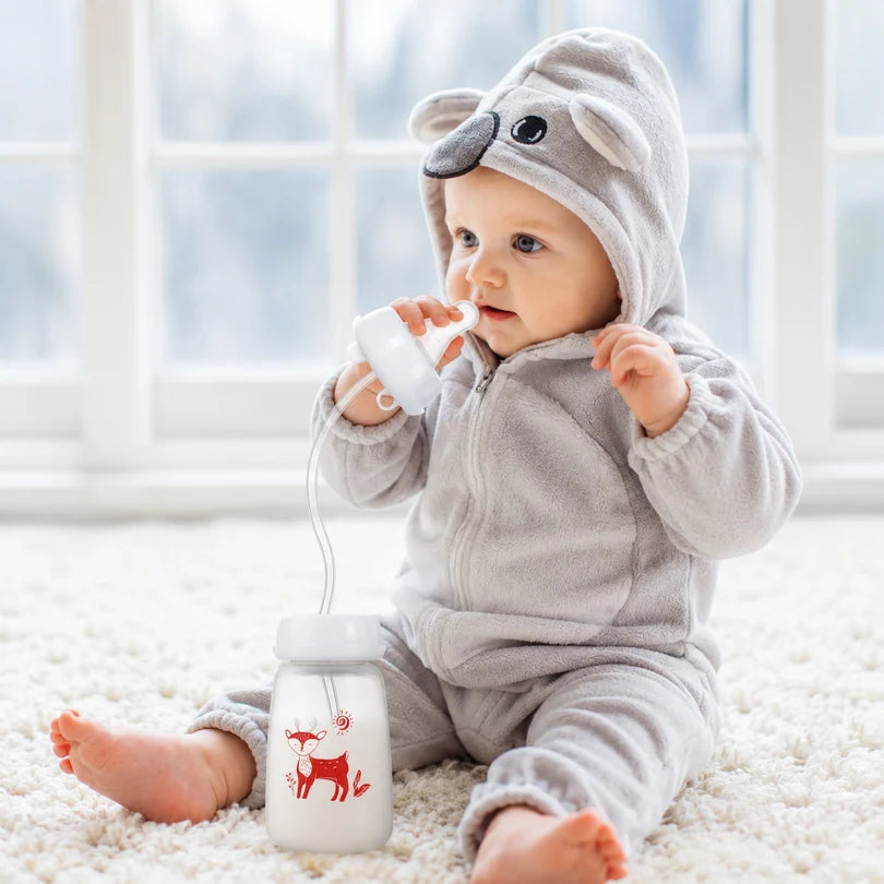 Hands Free Self Feeding Baby Bottle - 240 ML