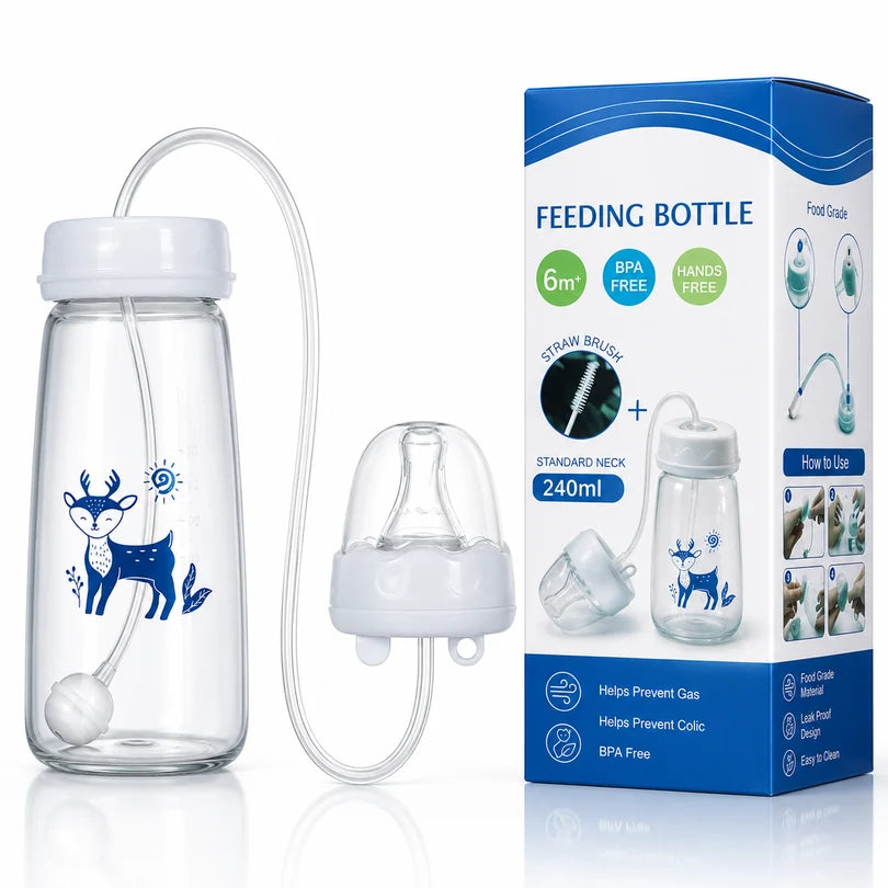 Hands Free Self Feeding Baby Bottle - 240 ML