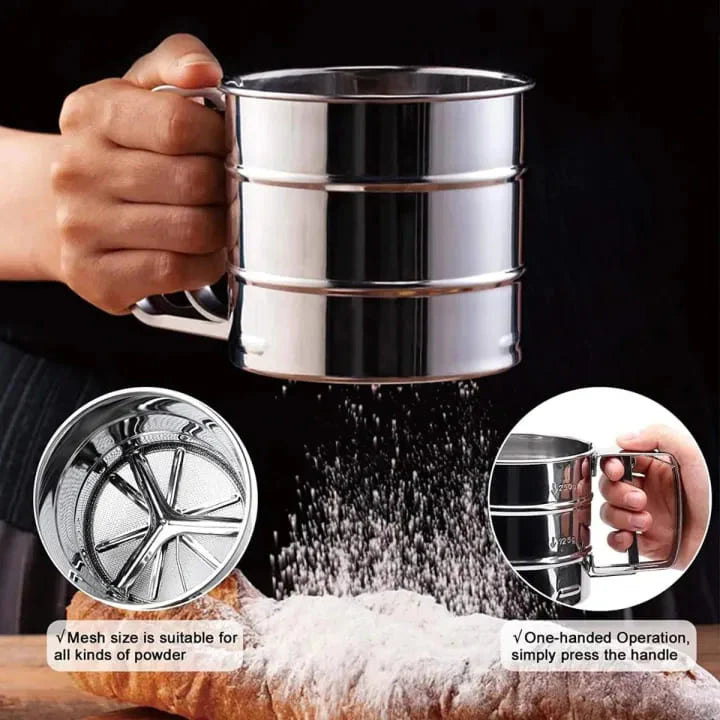 Stainless Steel Flour Sifter (Atta Chhani)