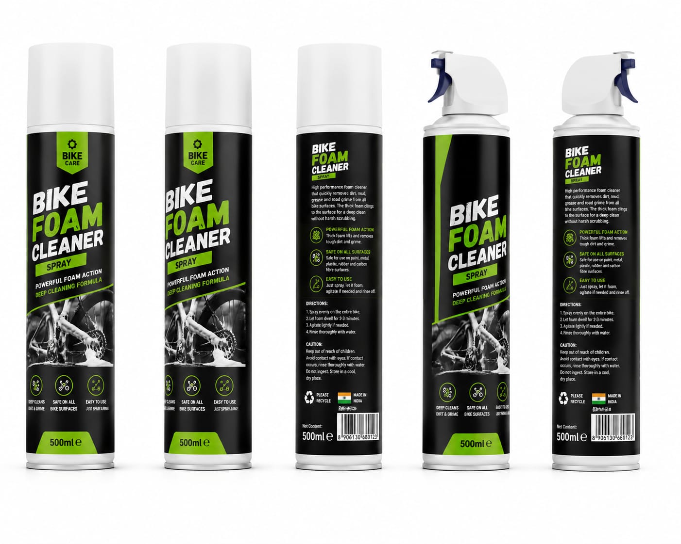 Motorcycle and Bicycle Dry Foam Cleaning Spray for Extra Shine