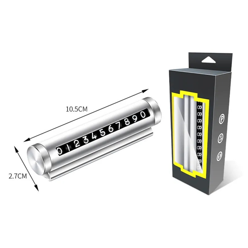 Self Adhesive Metal Car Phone Number Dashboard Display