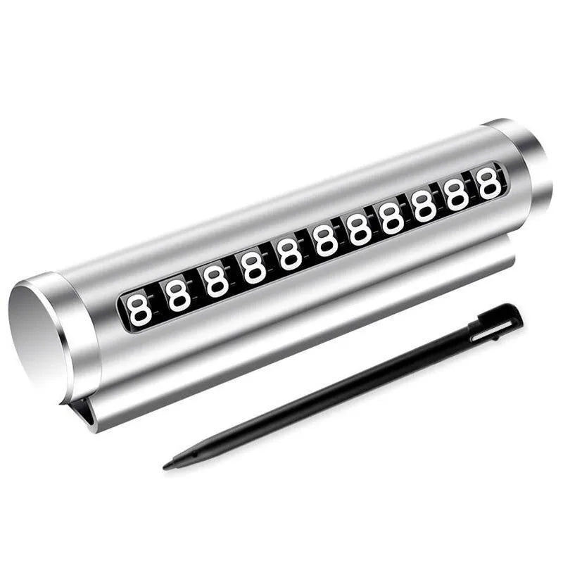 Self Adhesive Metal Car Phone Number Dashboard Display