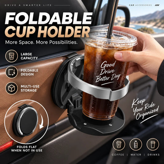 2 in 1 Foldable Car Door Drink Holder