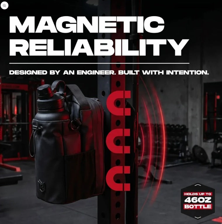 Multipurpose 4 in 1 Magnetic Sling Gym Bag with Bottle Mobile Phone and Towel Holder