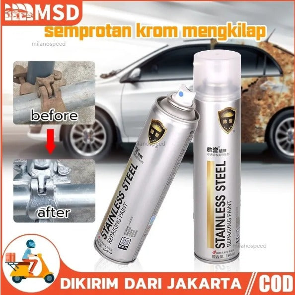 Anti Rust Metallic and Stainless Steel Silver Chrome Paint Spray