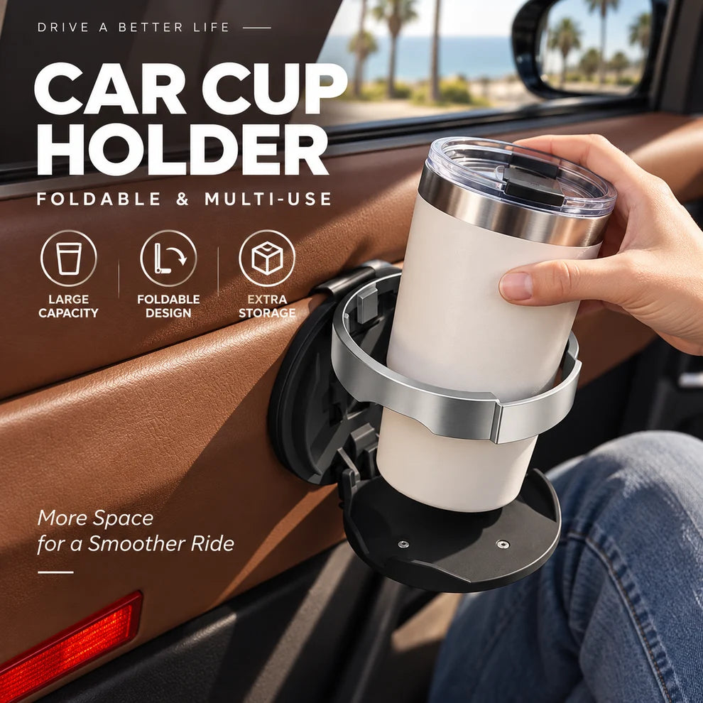 2 in 1 Foldable Car Door Drink Holder