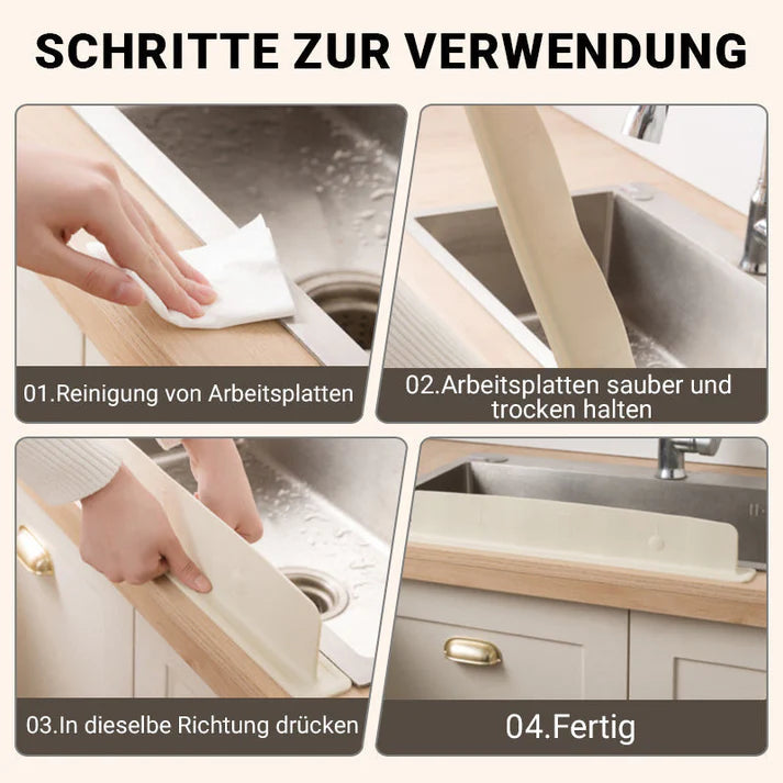 Silicone Kitchen Splash Guard with Integrated Suction Cup