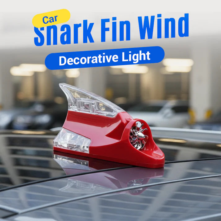 Wind Powered LED Shark Fin Car Roof Antenna
