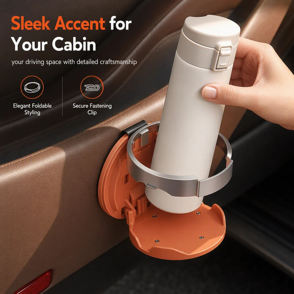 2 in 1 Foldable Car Door Drink Holder