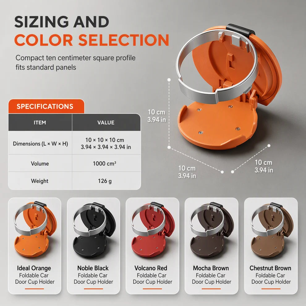 2 in 1 Foldable Car Door Drink Holder