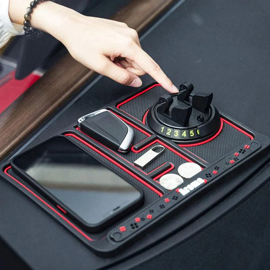 5 in 1 Anti Slip Mat for Car with Phone Holder and Parking Display Number